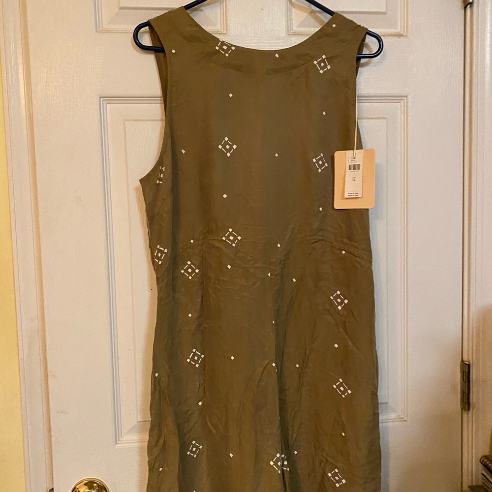 NWT Anthropologie Sancia XL Carmela Wide Leg Jumpsuit Sand Sable - Picture 3 of 5